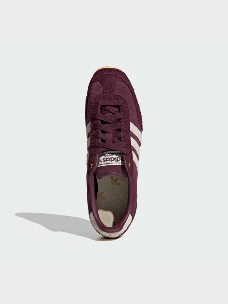 Кожаные повседневные кроссовки Adidas бордовые