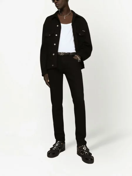 Tempti liesas skinny fit džinsai Dolce & Gabbana juoda