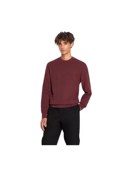 Sweter Armani Exchange klasyczny brązowy