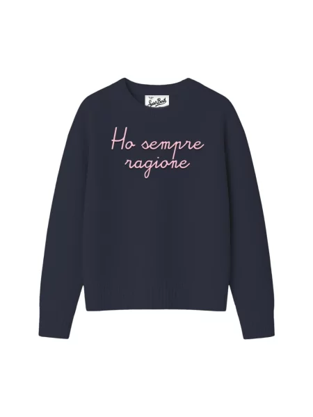 Sweter Mc2 Saint Barth wełniany niebieski