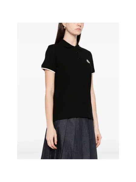 Koszulka polo Moncler z logo czarna