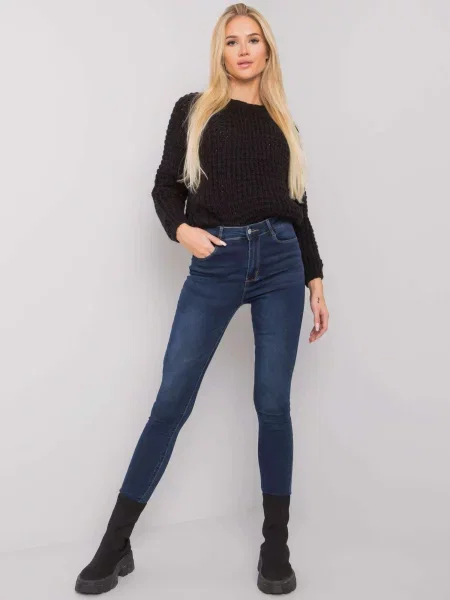 Pantaloni Fashionhunters albastru