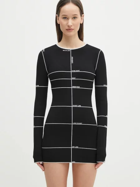 VETEMENTS rochie Knitted Mini mini mulata negru