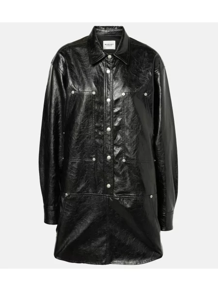 Geanta de piele Marant Etoile negru