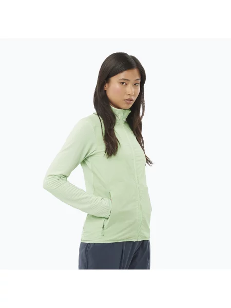 Bluza trekkingowa Salomon Sntial Lightwarm Hybrid sea foam zielona