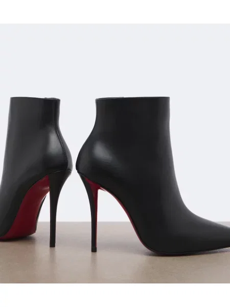 Kožené členkové čižmy Christian Louboutin čierna