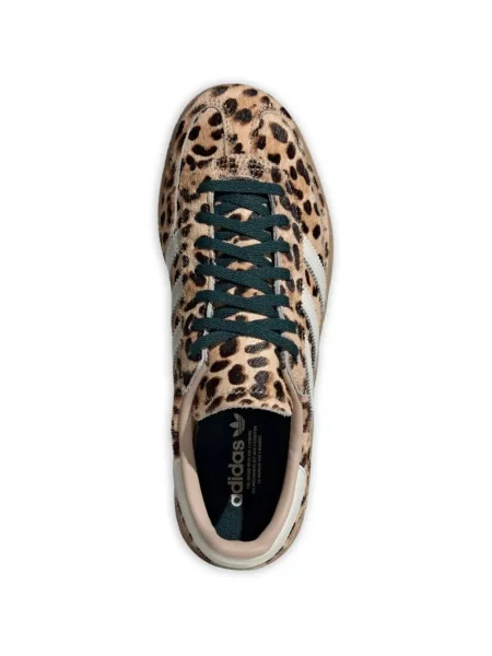 Futó leopárdmintás nadrág Adidas piros