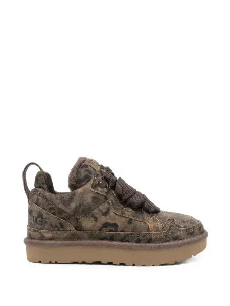 Sneakerși Ugg cu platformă cu imagine cu model leopard maro