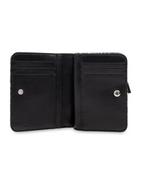 Portfel Marc Jacobs z logo niebieski
