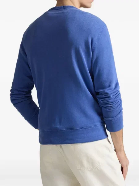Frotir prugasta polo majica Polo Ralph Lauren s vezom plava