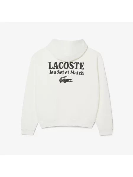 Lacoste Bluza Polarowa Z Nadrukiem biały