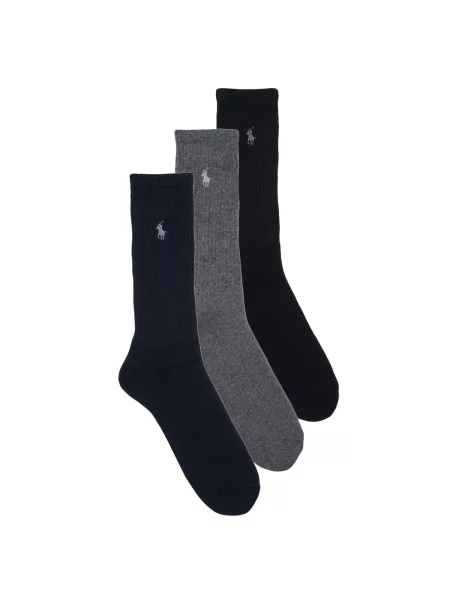 Polo Ralph Lauren Čarape CREW PACK plava / siva crna