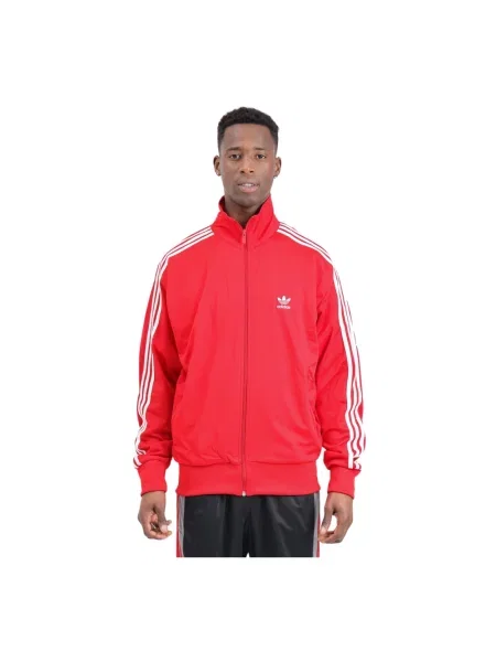 Komplet dresowy Adidas Originals ze stójką do biegania czerwony