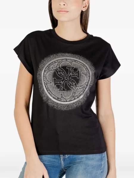 Stras tricou Guess negru