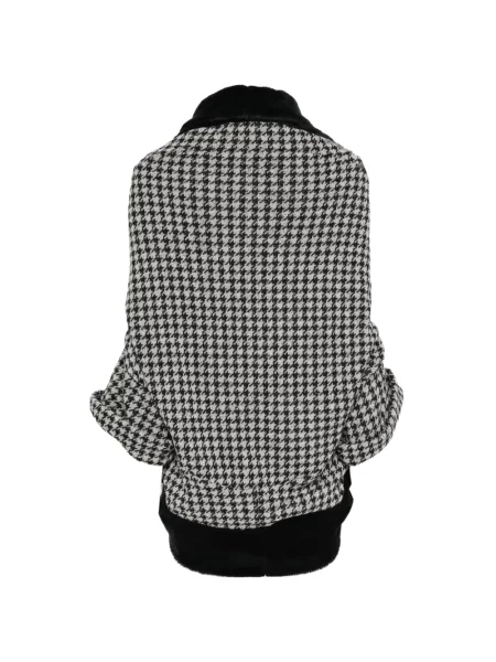 Geacă Junya Watanabe cu model pepito cu blană negru