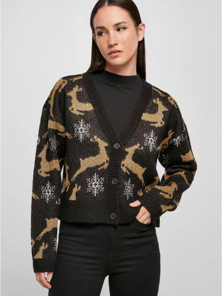 Krótki kardigan Urban Classics czarny