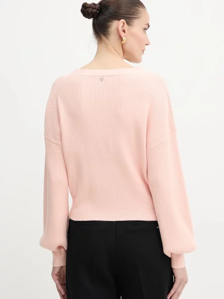 Guess Kardigán Rózsaszín Oversize narancsszínű