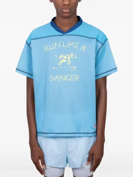 Tricou Alex Zono cu imagine plasă albastru