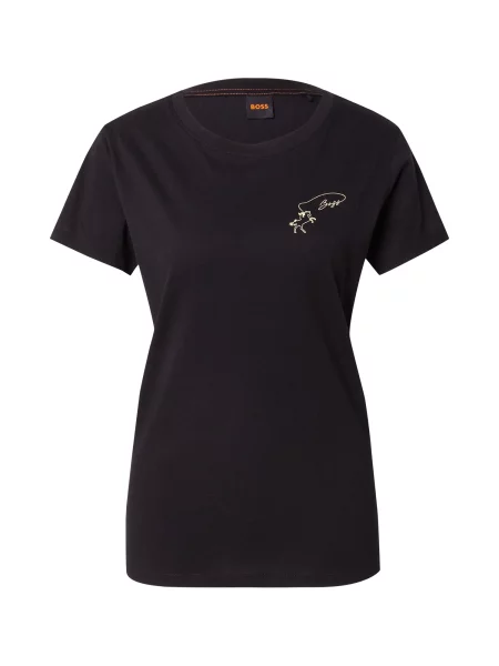 BOSS ORANGE Tricou negru