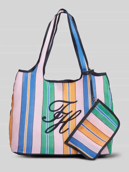 Torba plażowa z pasującym etui Tommy Hilfiger niebieska