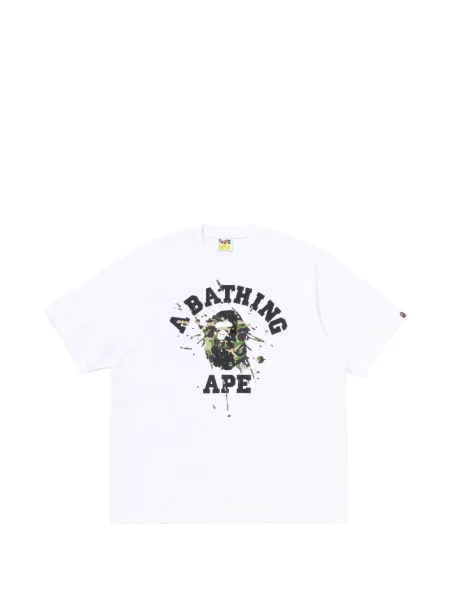 Tricou A Bathing Ape® cu imagine cu model camuflaj alb