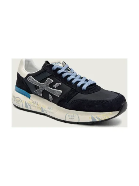 Premiata Sneakers MICK cu adaos de piele albastru