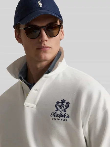 Bluza o kroju regular fit z kołnierzykiem polo Polo Ralph Lauren biała