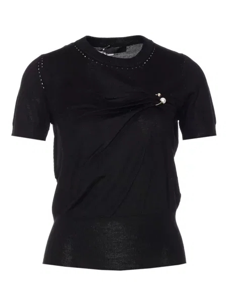 Top Liu Jo cu perle negru