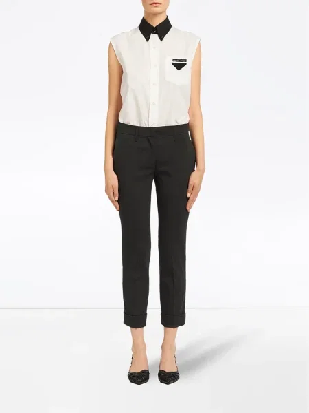 Pantaloni Prada stretch gri