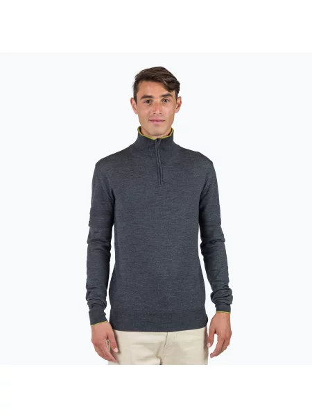 Pánský svetr Rossignol Stripe Hz Knit New onyx grey šedý