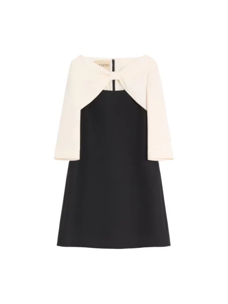 Sukienka mini Valentino wełniana czarna