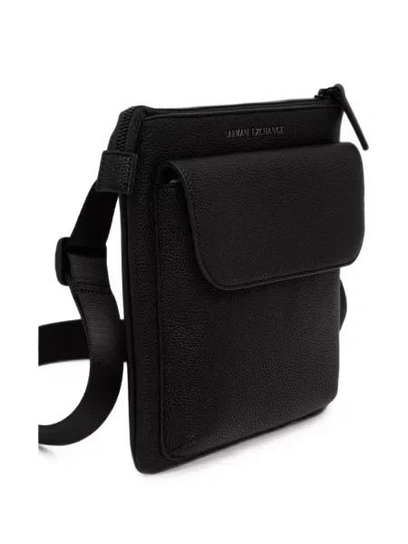 Crossbody torba Armani Exchange s autogramom crna