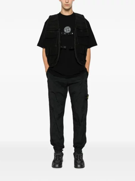 Τρέξιμο παντελόνι Stone Island πέτρες μαύρο