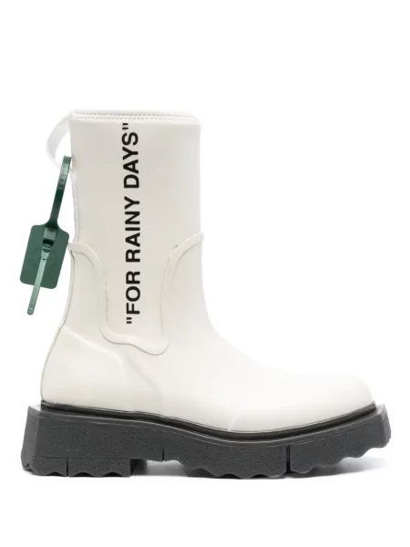 Cizme scurte Off-white cu imagine