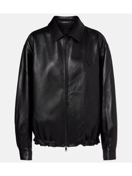 Geanta de piele Prada negru