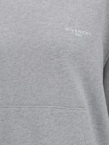 Hanorac cu glugă Givenchy cu broderie gri