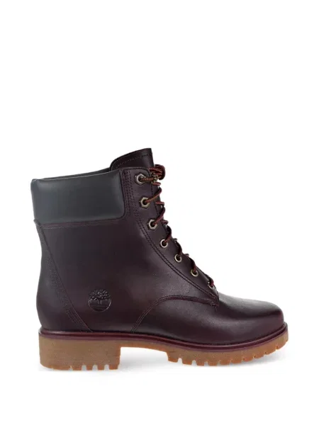 Čizmice Timberland s vezicama s platformom s čipkom crvena