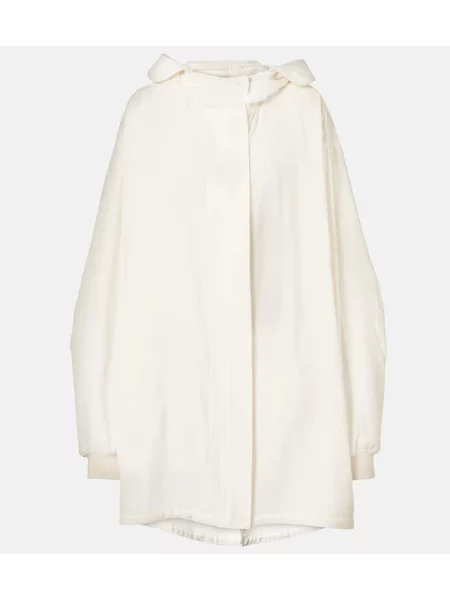 Palton The Row de mătase alb