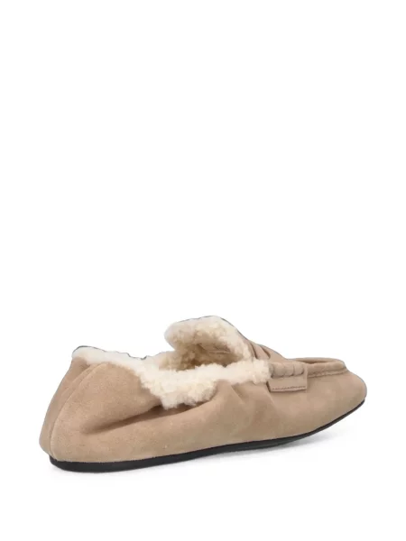 Pantofi loafer Miu Miu din piele de căprioară