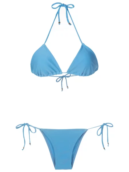 Bikini Amir Slama cu gât halter albastru