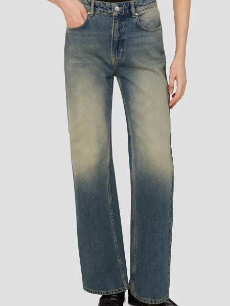 Прямые джинсы Moschino синие