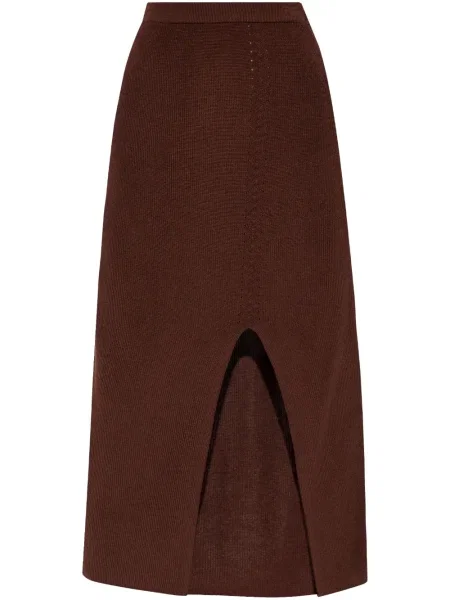 Dzianinowa maksi spódnica maxi áeron brązowa