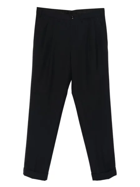 Pantaloni Dell'oglio plisate albastru