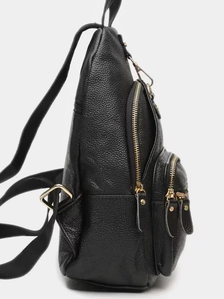 Кожаный рюкзак Borsa Leather черный