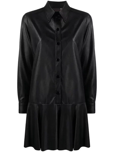 Rochie tip cămașă Blanca Vita de costum negru