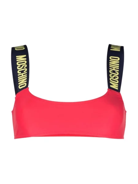 Top Moschino z nadrukiem czerwony