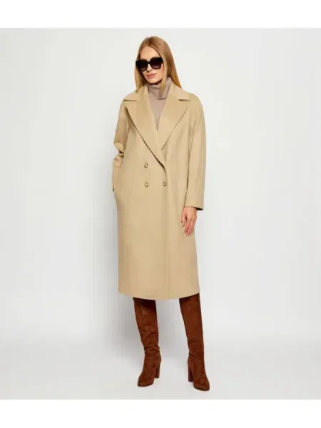 BOSS BLACK De lână palton Calacas cu adaos de cașmir negru