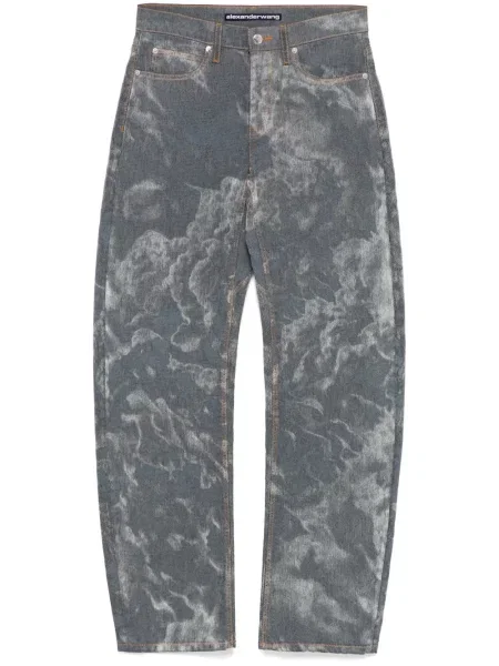 Blugi Alexander Wang cu talie joasă negru