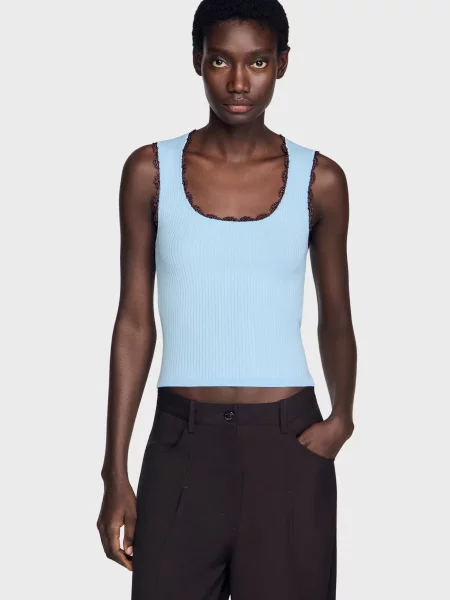 Топ Sandro синій