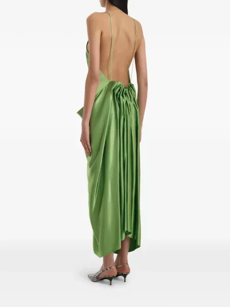 Rochie Khaite drapată verde